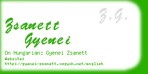 zsanett gyenei business card